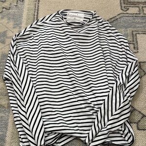 Frank & Eileen tee small navy white